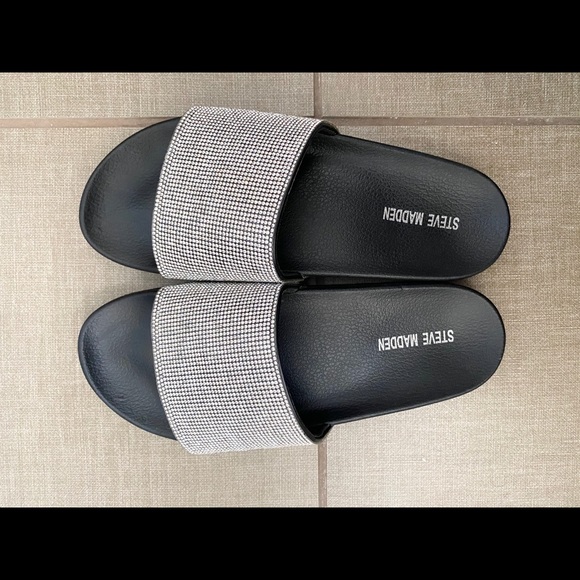 steve madden iggy rhinestone slide sandal
